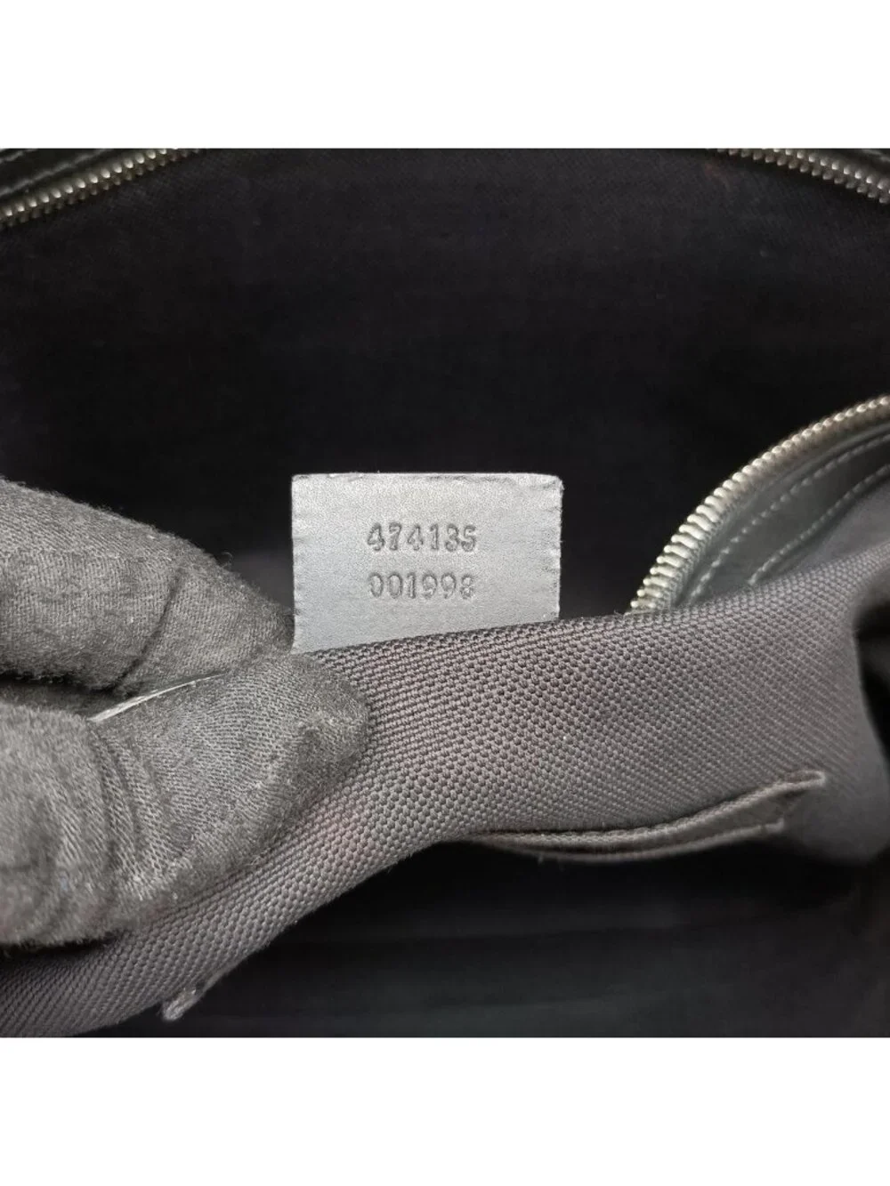 Gucci Guccissima Black Leather Handbag